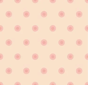 Polka dot seamless pattern in pastel rose color Illustrazione stock