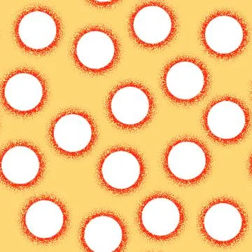 Polka dot seamless pattern for retro fabric with bauhaus style Stock Illustration