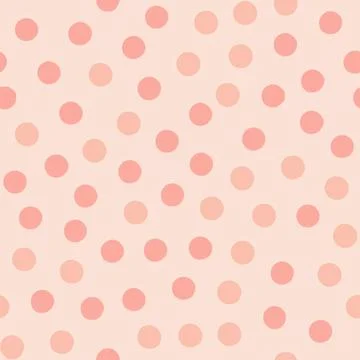 Polka dot seamless pattern. Simple minimal design print, polka dots pink ba.. イラスト素材