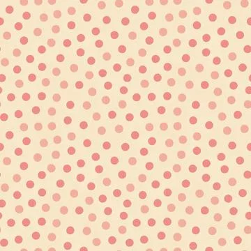 Polka dot seamless pattern. Simple minimal design print, polka dots pink ba.. イラスト素材