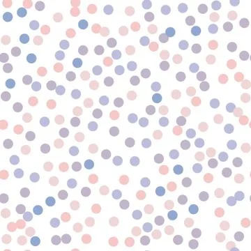 Polka dot seamless pattern. Vector illustration. Rose quartz and serenity col Stock Illustration