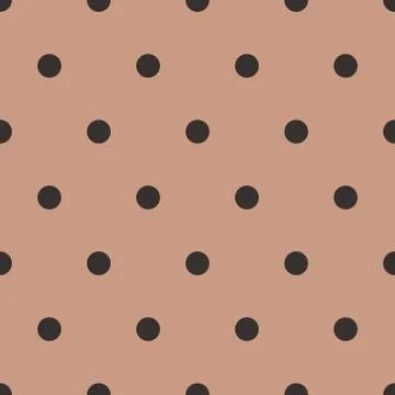 Polka dot seamless pattern vector. red orange, black. 스톡 일러스트