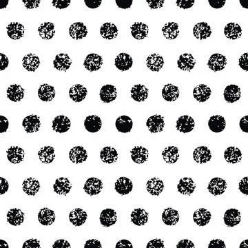 Polka dot seamless pattern. Vector grunge texture. Stock Illustration