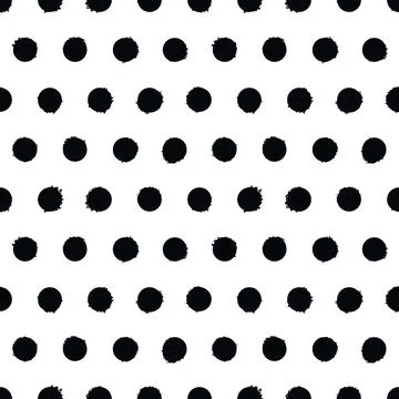 Polka dot seamless pattern. Vector. White and black texture. Illustrazione stock
