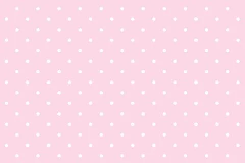 Polka dot seamless pattern. White dots on pink background. Stock Illustration