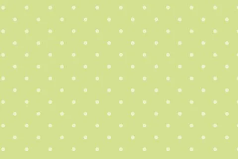 Polka dot seamless pattern. White dots on green background. Stock Illustration