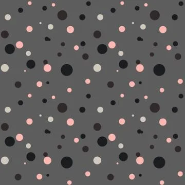 Polka dot seamless vector pattern white background. Colorful polka dots backg Stock Illustration