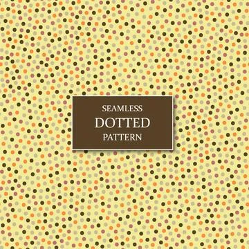 Polka dot simple seamless drawing pattern - colorful vintage mosaic design 스톡 일러스트