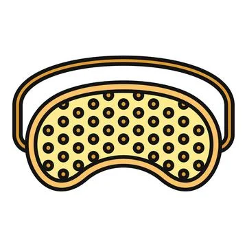 Polka dot sleeping mask aiding good night rest Stock Illustration