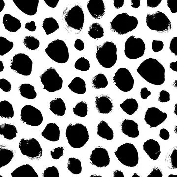 Polka dot vector hand drawn seamless pattern. 스톡 일러스트