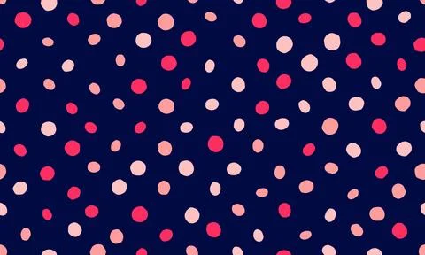 Polka dot vector pattern with geometric circles. Perfect for textile design.. Stockillustratie