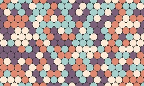 Polka dot vector with a repeating round spot pattern. Perfect for seamless .. Stock Illustration
