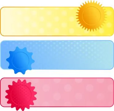 Polka Dot Web Banners Illustration