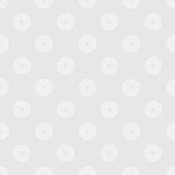 Polka Dot in White Circles of Multiple Lines on Light Grey Background Illustrazione stock