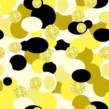 Polka dots abstract seamless pattern. Stock Illustration