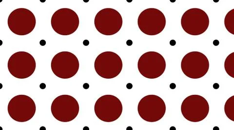 Polka dots background with red dots and white background. Illustrazione stock