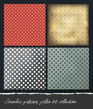 Polka dots backgrounds collection. vector, eps10. Stock Illustration