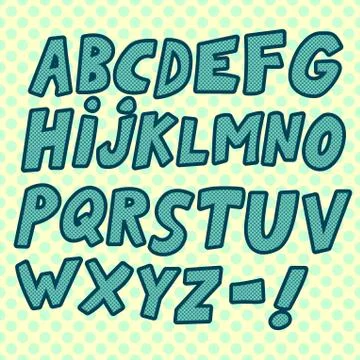 Polka dots font Stock Illustration