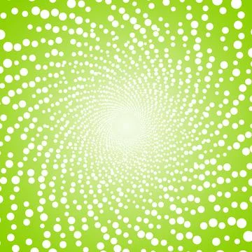 Polka dots green background. Vector halftone illustration. Geometric monochrome Illustrazione stock