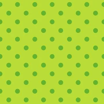 Polka Dots pattern, green seamless texture Stock Illustration