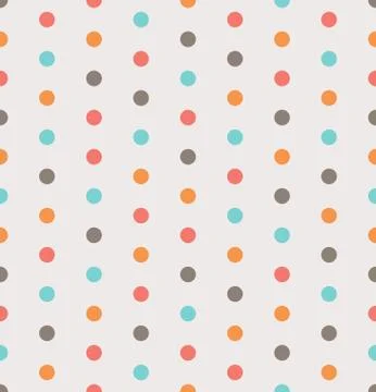 Polka dots pattern - seamless vector ornament. Fabric design. 库存插图