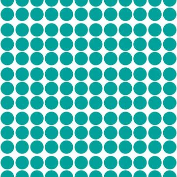 Polka dots pattern vector. White on green. Stock Illustration
