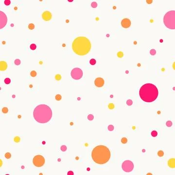 Polka dots random seamless texture - simple vector background. イラスト素材