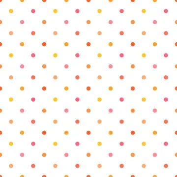 Polka dots seamless colorful pattern. Vector illustration. Stock Illustration