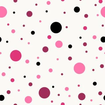 Polka dots seamless texture - simple vector background. Illustrazione stock