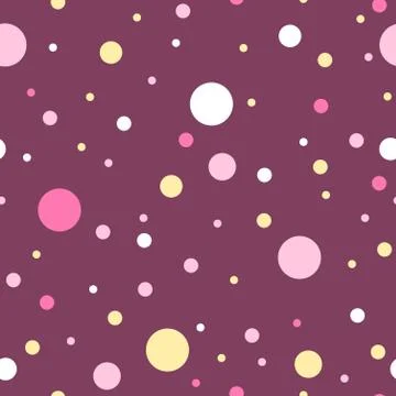 Polka dots seamless texture - simple vector background. Illustrazione stock