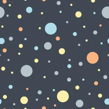 Polka dots seamless texture - simple vector background. Stock Illustration
