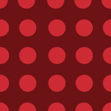Polka red Dots Pattern, red background vintage color trend color Illustrazione stock