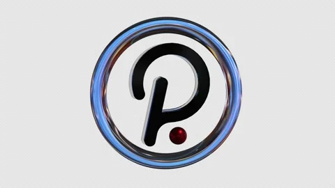 Polkadot Cryptocurrency Logo - 3D with Alpha channel Stock Footage 153247398