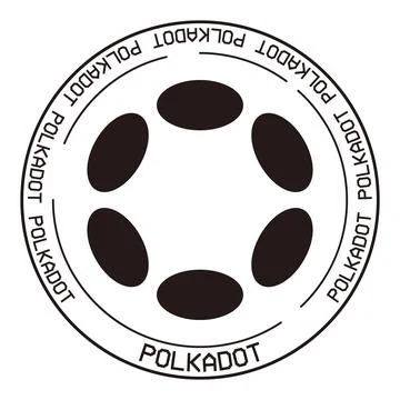 Polkadot DOT cryptocurrency vector symbol. Blockchain currency flat logo Stock Illustration