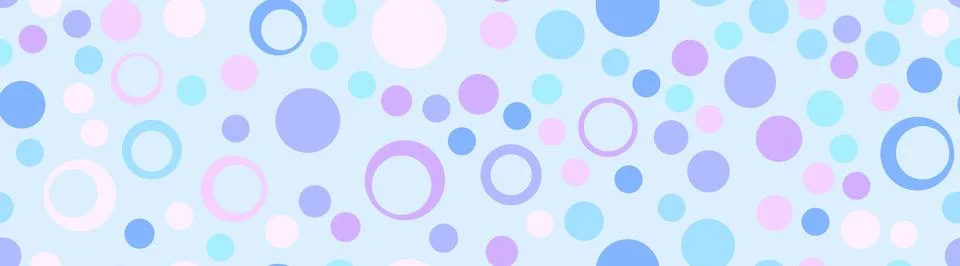 Polkadot seamless pattern. Wide abstract background with blue and pink pastel Stockillustratie