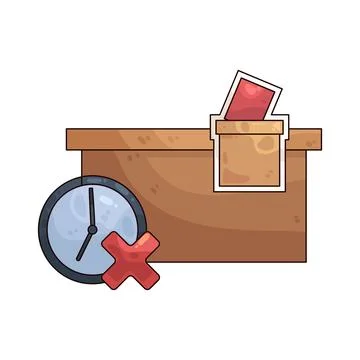 Poll close illustration Stock-Illustration