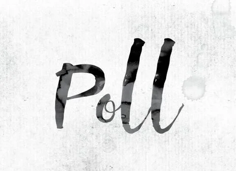 Poll Concept Painted in Ink Stock Illustration