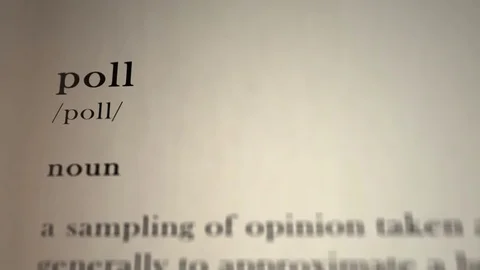 Poll Definition Stock Footage