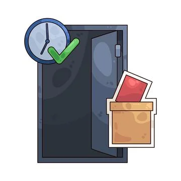 Poll open illustration Stock-Illustration