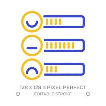 Poll pixel perfect two color line icon イラスト素材