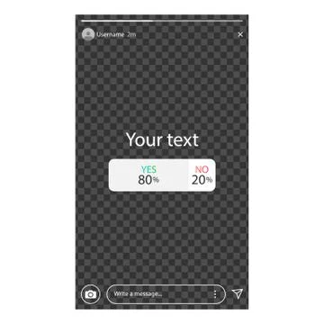 Poll in social media. Interface a poll. Template a poll in popular social med Stock Illustration