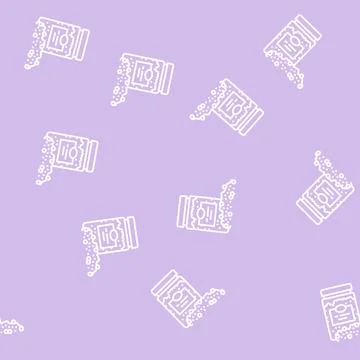 Pollen bottle beekeeping line seamless pattern イラスト素材
