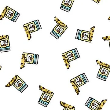 Pollen bottle beekeeping vector seamless pattern 스톡 일러스트