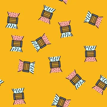 Pollen filter for air purifier vector seamless pattern Stock Illustration