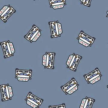 Pollen grains on car windshield vector seamless pattern 库存插图