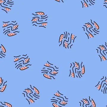 Pollen grains floating air vector seamless pattern Stock Illustration