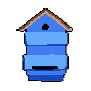 Pollen hive pixel art vector illustration Stock Illustration