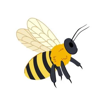 Pollination bee cartoon vector illustration Illustrazione stock
