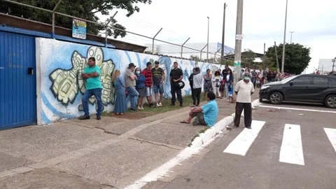 Polling stations open for second round of voting in Brazil, Brasilia (es-ES), BR Stock Footage 220206031