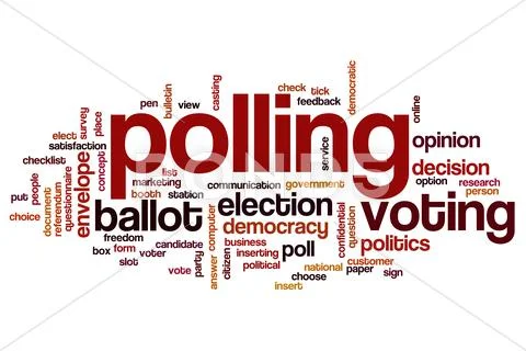 Polling word cloud concept Stock Illustration
